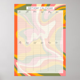 Perpetual Evergreen Geburtstag Calendar Kathrin Le Poster