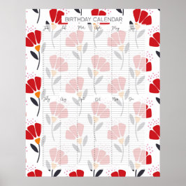 Perpetual Evergreen Geburtstag Calendar Kathrin Le Poster