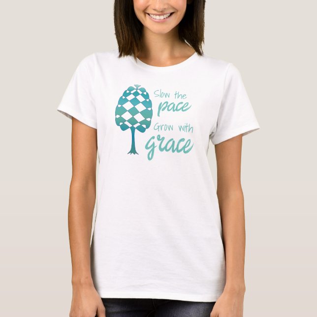 Perpetual Line Tree Langsamen Tempo, mit Anmut wac T-Shirt (Vorderseite)