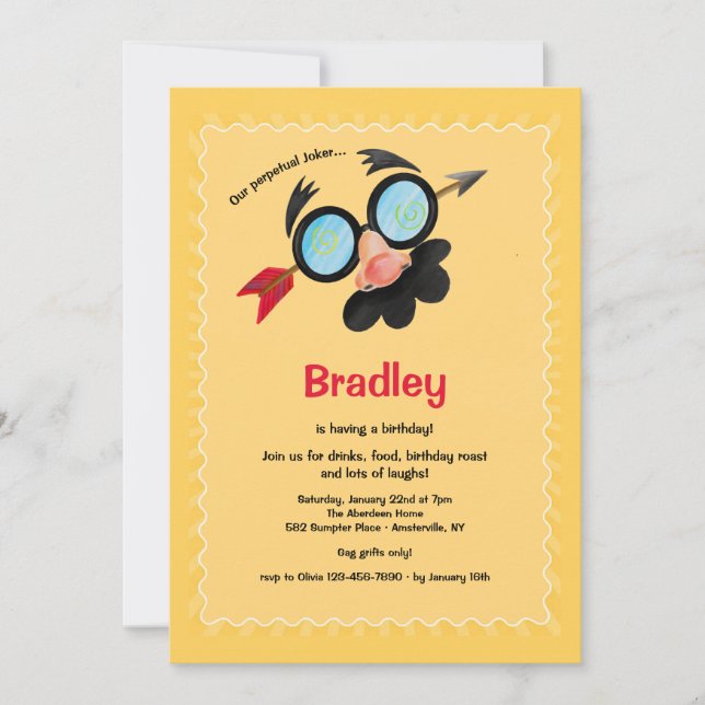Perpetueller Joker Geburtstagsparty Einladung (Vorderseite)