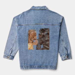 Perplexes Frauenprofil - Holz Jeansjacke