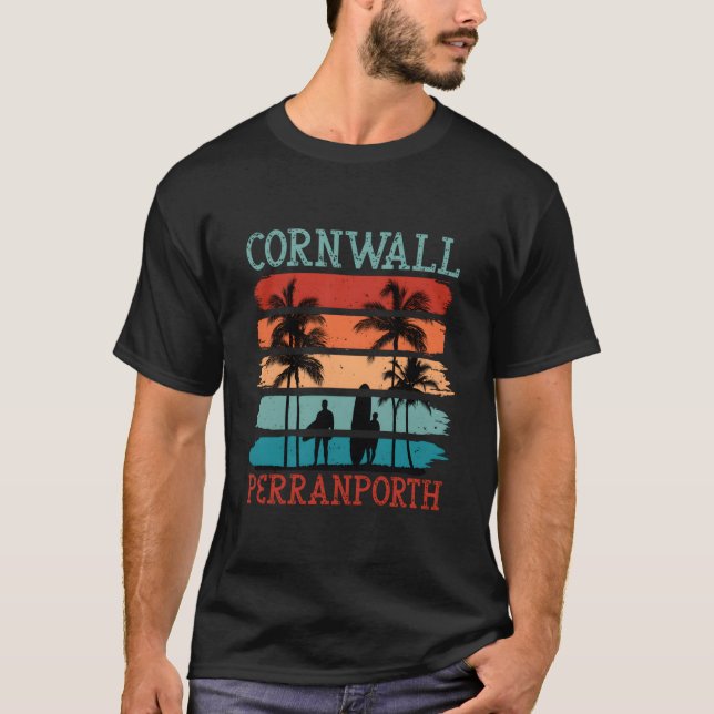 Perranporth Cornwall England S Surfbrett T-Shirt (Vorderseite)