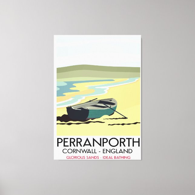 Perranporth Cornwall Seaside Reiseplakat. Leinwanddruck (Vorderseite)