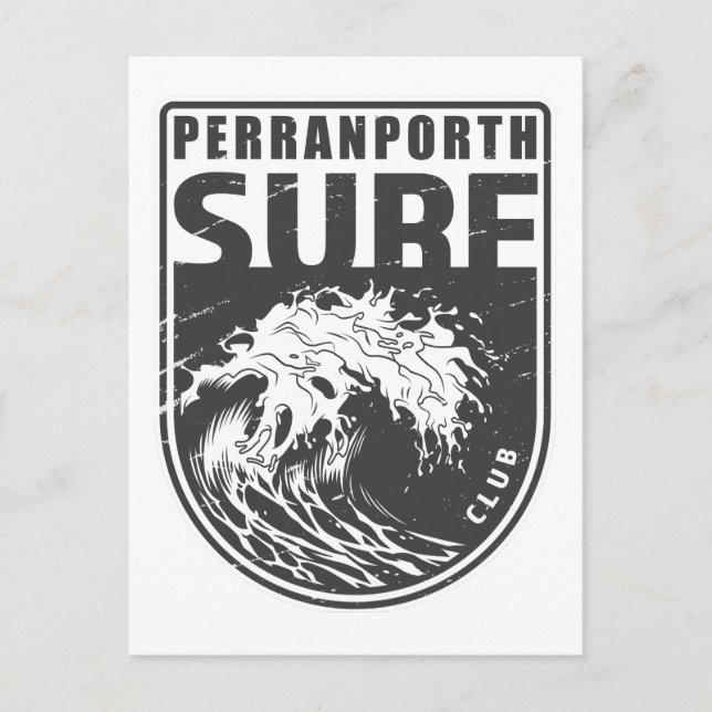 Perranporth Surf Club England Emblem Postkarte (Vorderseite)