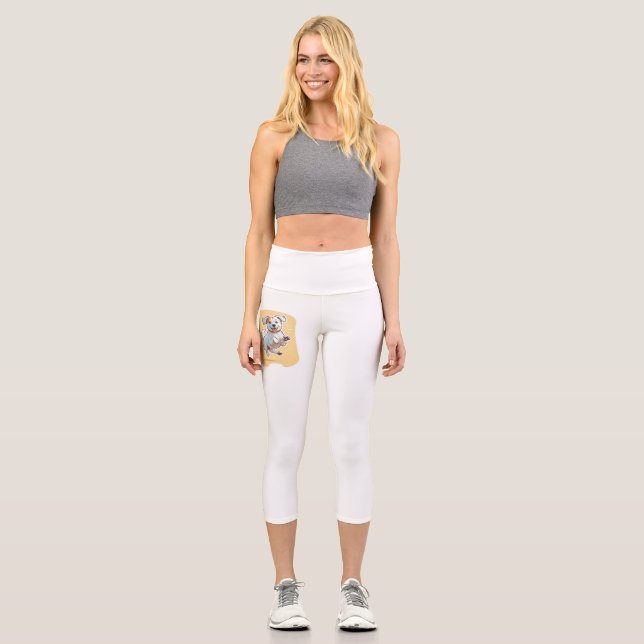 Perro Feliz Capri Leggings (Vorderseite)
