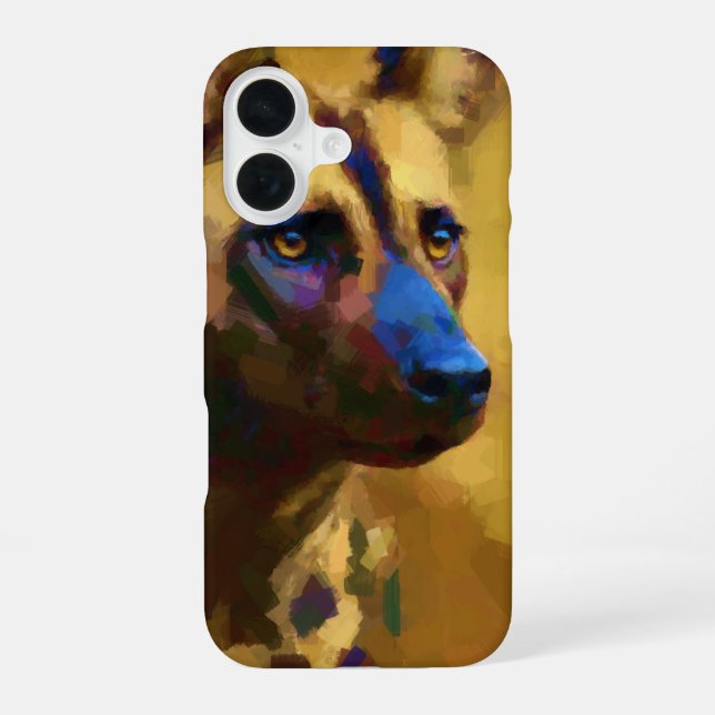 Perro Salvaje Africano iPhone 16 Hülle (Rückseite)