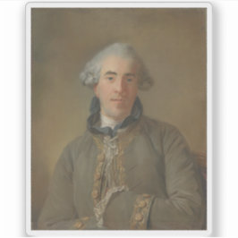 Perronneau - Portrait von Théophile Van Robais Aufkleber