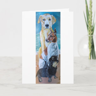 Perros en la Playa Malerei von Alfred Fox Karte