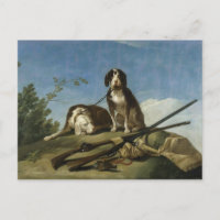 Perros en traílla Postcard