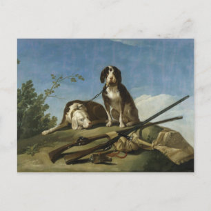 Perros en traílla Postcard Postkarte