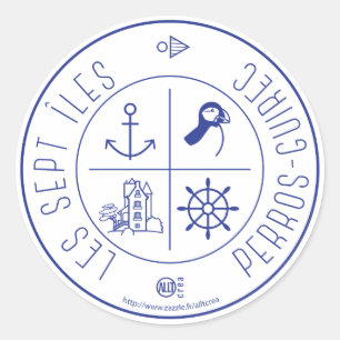 Perros-Guirec Runder Aufkleber