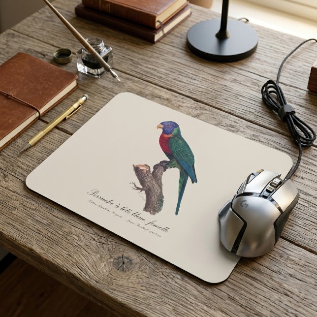 Perruche a tete bleue, femelle / Rainbow lorikeet, Mousepad (Perruche a tete bleue, femelle / Rainbow lorikeet, female. Mouse Pad)