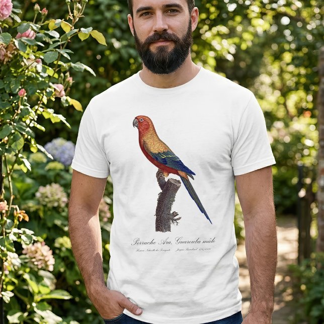 Perruche Ara, Guarouba / Sonnenparaket T-Shirt (Sun Parakeet Male, Aratinga Solstitialis. Men Basic White T-Shirt )