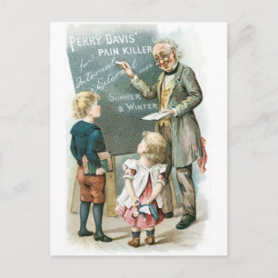 Perry Davis Schmerzstiller Postkarte