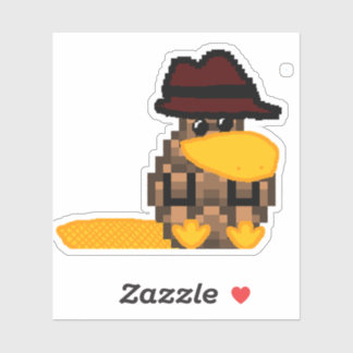 Perry des PineconePlatypus CustomCut Vinyl Sticker