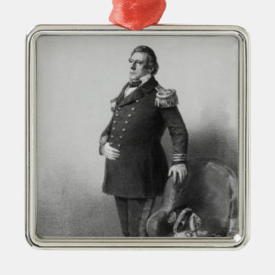 Perry Flottenadmiral-Matthews Calbraith Silbernes Ornament