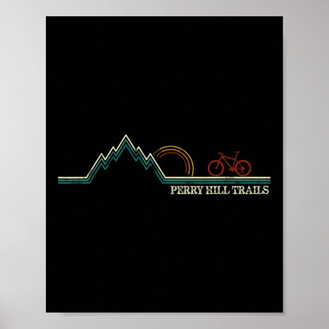 Perry Hill Waterbury, Vermont Mountainbiken  Poster (Vorne)