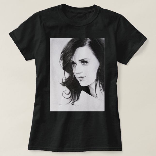 Perry Katy Stift Portrait. T-Shirt (Design vorne)