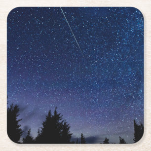 Perseid Meteor Shower Rechteckiger Pappuntersetzer