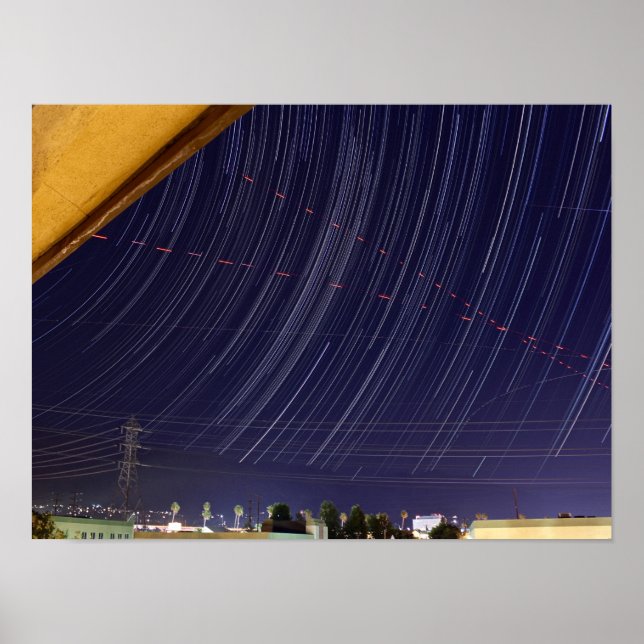 Perseid Meteor Shower Star Trail Poster (Vorne)