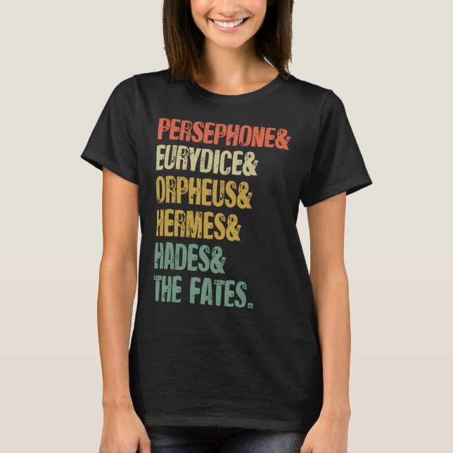 Persephone & Eurydice & Orpheus & Hermes & Hades & T-Shirt (Vorderseite)