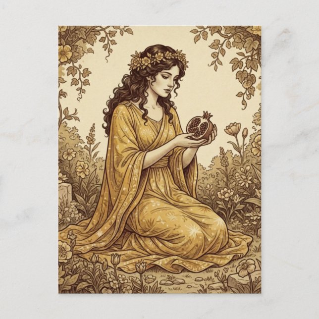 Persephone Griechische Göttin Postkarte (Vorderseite)
