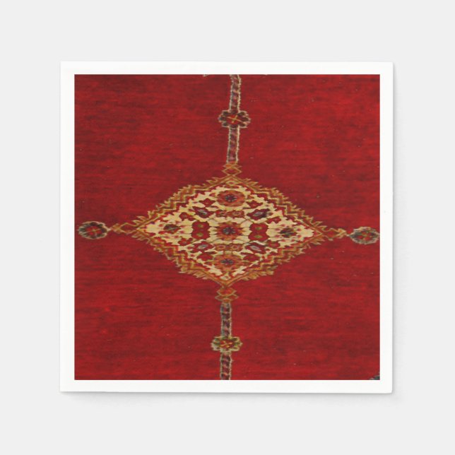 Perser Teppich -kühnes Design Serviette (Vorderseite)