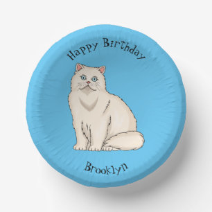 Perserkatze Cartoon-Illustration  Pappteller