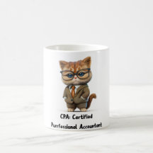 Perserkatze CPA Buchhalter Büro Humor