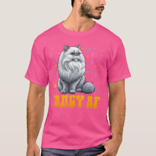 Perserkatze FANCY AF Lustige Perserkatzen Besitzer T-Shirt