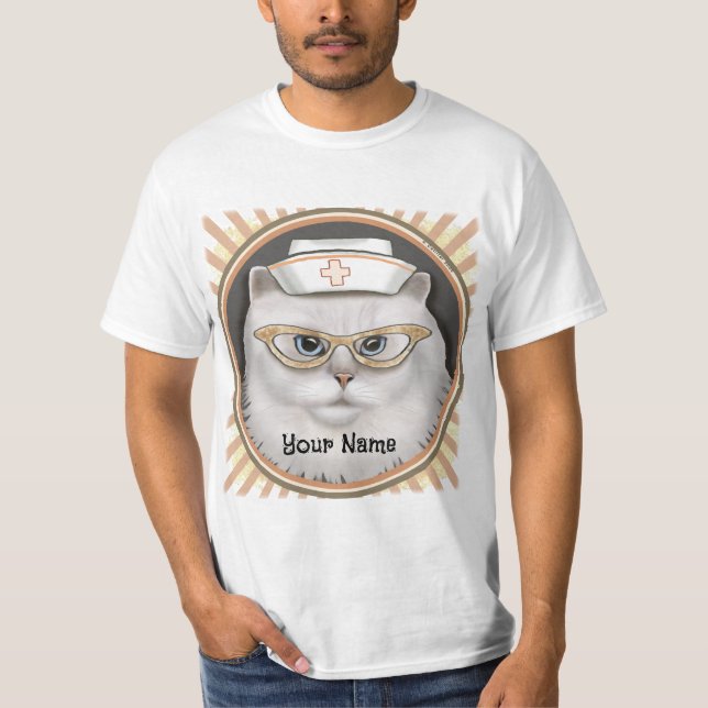 Perserkatze Krankenschwester  T-Shirt (Vorderseite)