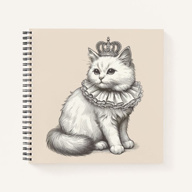 Perserkatze mit Crown Royal  Notizbuch (Vorderseite)