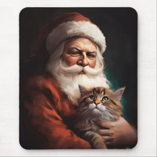 Perserkatze mit Weihnachtsfeiertag Mousepad