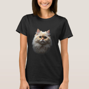 Perserkatze Realistische Gesichtskunst Schwarz T-Shirt