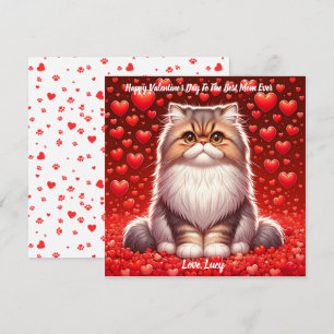 Perserkatze Valentinstag Schnurren Feiertagskarte