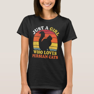 Perserkatze Vintage Nur Ein Mädchen Das Perser Lie T-Shirt