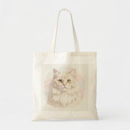 Perserkatze Wasserfarben-Porträt Tragetasche