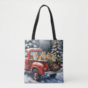 Perserkatze Weihnachten Roter LKW Feiertag