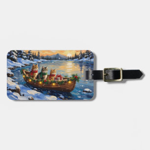 Perserkatze Weihnachtsboot Urlaub Gepäckanhänger