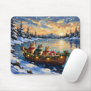 Perserkatze Weihnachtsboot Urlaub Mousepad
