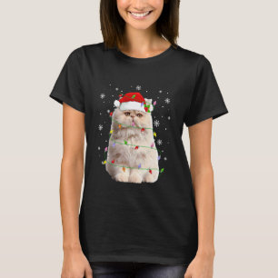 Perserkatze Weihnachtslichter Lustige Weihnachtsma T-Shirt