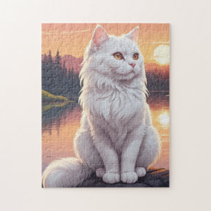 Perserkatze Weiß Puzzle