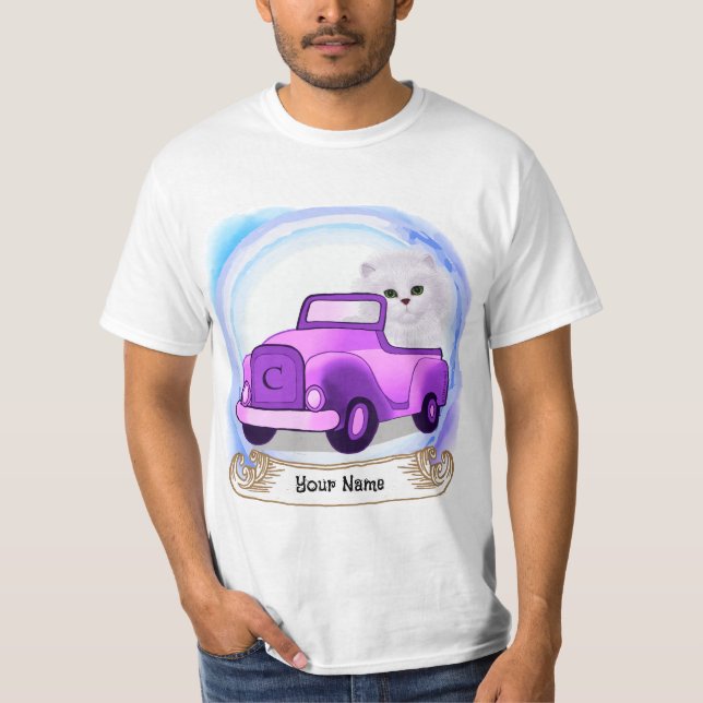Perserkatzenwagen T-Shirt (Vorderseite)