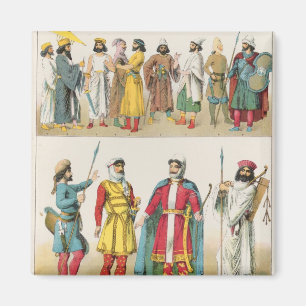 Perserkleid, von 'Trachten der Voelker', 1864 Magnet