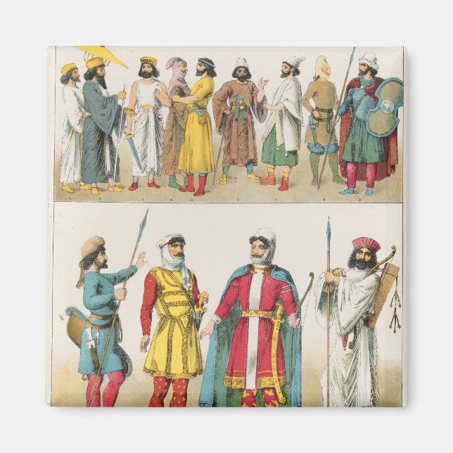 Perserkleid, von 'Trachten der Voelker', 1864 Magnet (Vorne)