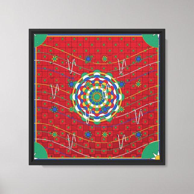 Perserteppich-Mandala-Muster  Leinwanddruck (Vorderseite)