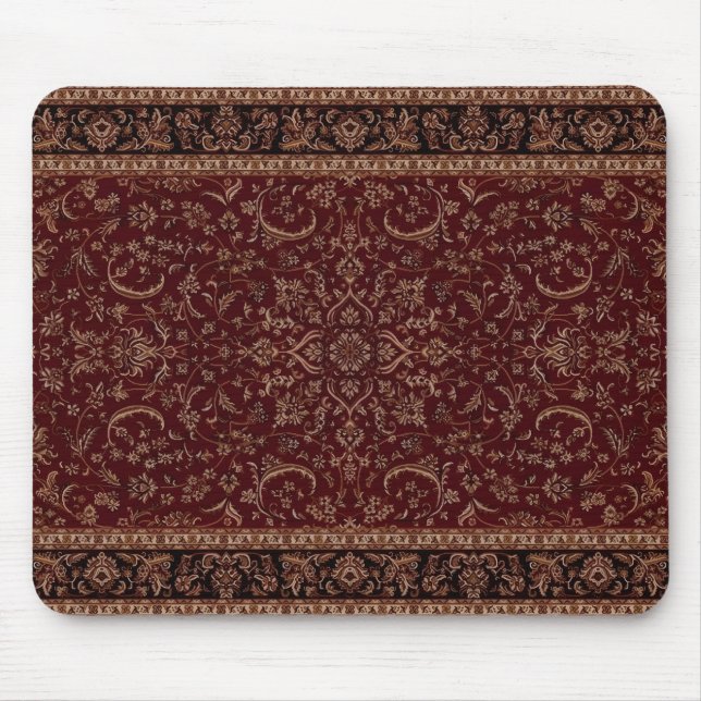 Perserteppich-Musterdruck-Design-Erbe rot Mousepad (Vorne)