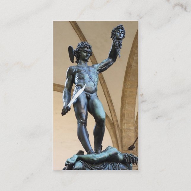 Perseus mit dem Kopf der Medusa Visitenkarte (Vorderseite)