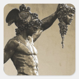 Perseus mit dem Kopf von Medusa Quadratischer Aufkleber