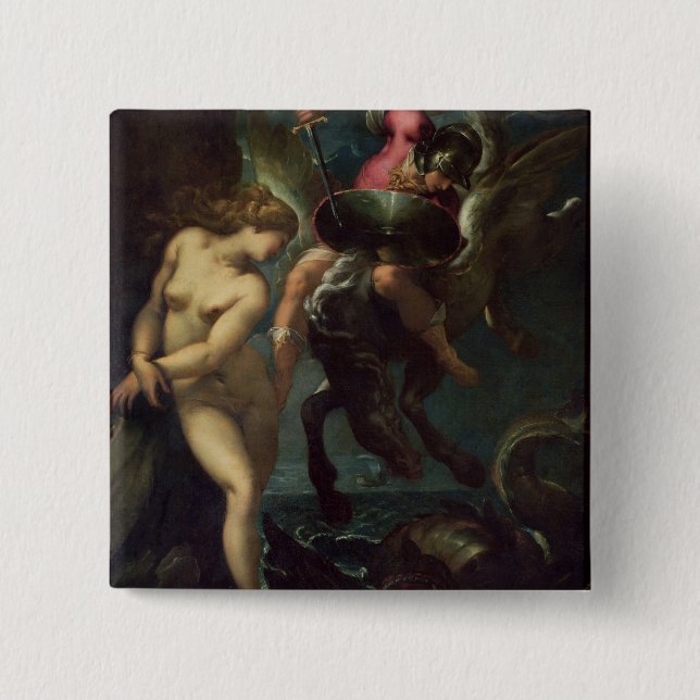 Perseus und Andromeda, c.1610 (Öl auf Leinwand) Button (Vorderseite)